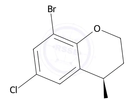 Chemical structure of (R)-8-bromo-6-chlorochroman-4-amine