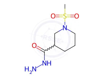 Chemical structure of 1-(Methylsulfonyl)piperidine-3-carbohydrazide
