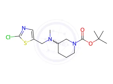 Chemical structure of tert-Butyl 3-(((2-chlorothiazol-5-yl)methyl)(methyl)amino)piperidine-1-carboxylate