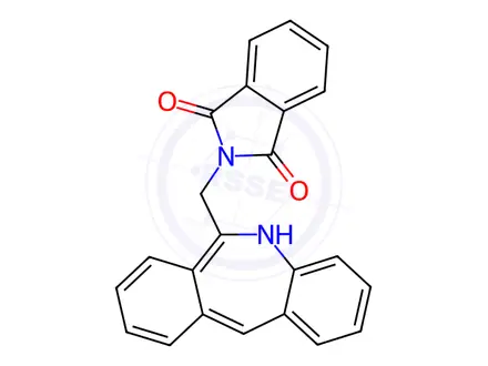 Chemical structure of 2-((5H-Dibenzo[b,e]azepin-6-yl)methyl)isoindoline-1,3-dione