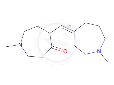 Chemical structure of (Z)-1-methyl-5-((1-methylazepan-4-ylidene)methyl)azepan-4-one