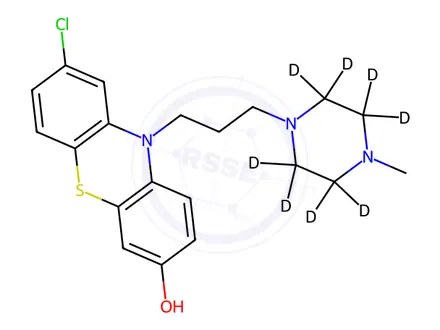 Chemical structure of 7-Hydroxy Prochlorperazine-d8