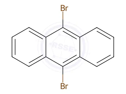 Chemical structure of 9,10-Dibromoanthracene