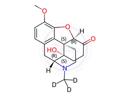 Chemical structure of Oxycodone-N-methyl-d3 Hydrochloride