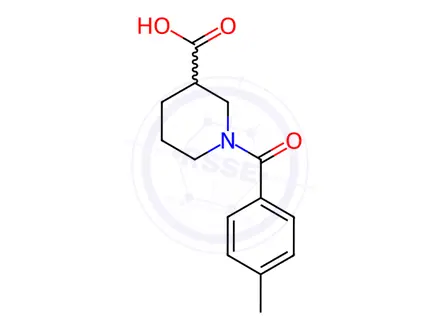 Chemical structure of 1-(4-Methylbenzoyl)piperidine-3-carboxylic acid