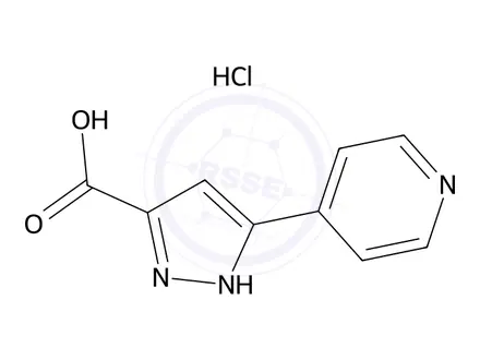 Chemical structure of 3-(4-Pyridinyl)-1H-pyrazole-5-carboxylic acid hydrochloride