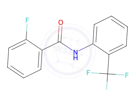 Chemical structure of 2-Fluoro-N-(2-(trifluoromethyl)phenyl)benzamide