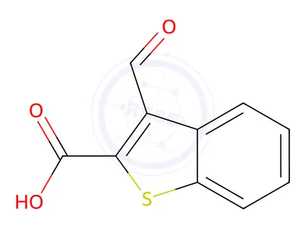 Chemical structure of 3-Formyl-1-benzothiophene-2-carboxylic acid