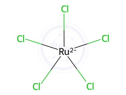 Chemical structure of Potassium pentachlororuthenate(III)Hydrate