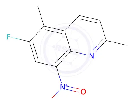 Chemical structure of 6-Fluoro-2,5-dimethyl-8-nitroquinoline