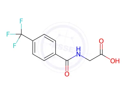 Chemical structure of N-[4-(Trifluoromethyl)benzoyl]glycine