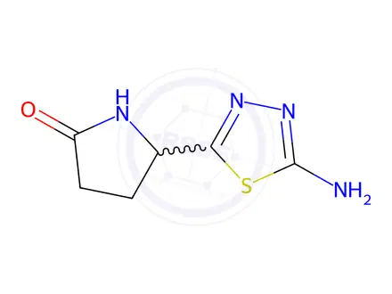 Chemical structure of 5-(5-Amino-1,3,4-thiadiazol-2-yl)pyrrolidin-2-one