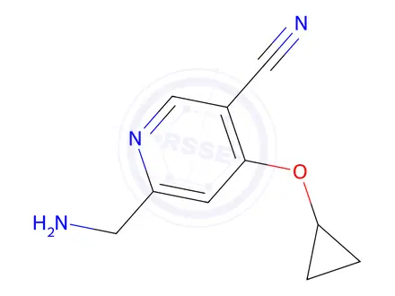 Chemical structure of 6-(Aminomethyl)-4-cyclopropoxynicotinonitrile