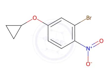 Chemical structure of Benzene, 2-bromo-4-(cyclopropyloxy)-1-nitro-