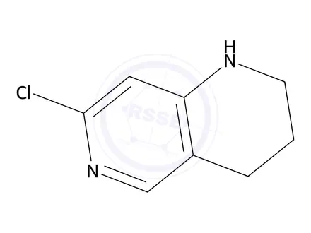 Chemical structure of 7-Chloro-1,2,3,4-tetrahydro-1,6-naphthyridine