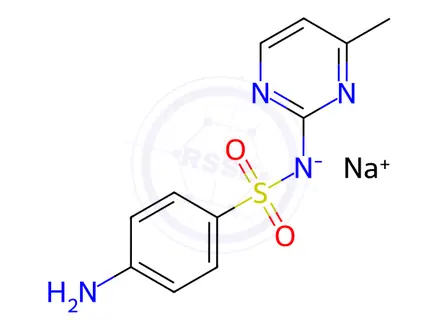 Chemical structure of Sulfamerazine sodium salt
