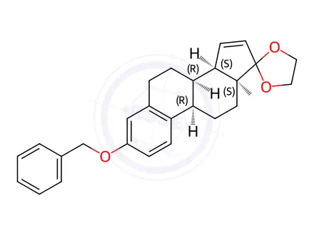 Chemical structure of 3-O-Benzyl 15,16-Dehydro Estrone Monoethylene Ketal