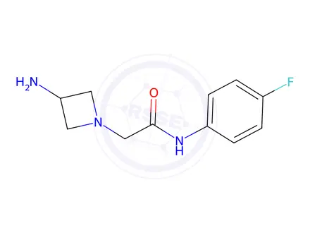 Chemical structure of 2-(3-aminoazetidin-1-yl)-n-(4-fluorophenyl)acetamide