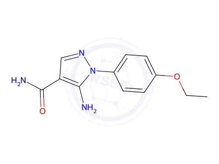 Chemical structure of 5-Amino-1-(4-ethoxyphenyl)-1H-pyrazole-4-carboxamide
