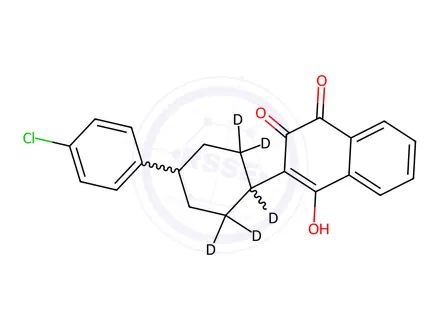 Chemical structure of Atovaquone-d5