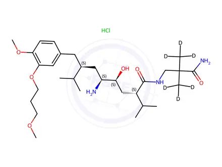 Chemical structure of Aliskiren-d6 Hydrochloride