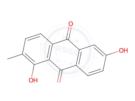 Chemical structure of 1,6-Dihydroxy-2-methylanthracene-9,10-dione