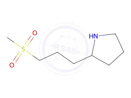 Chemical structure of 2-(3-(Methylsulfonyl)propyl)pyrrolidine