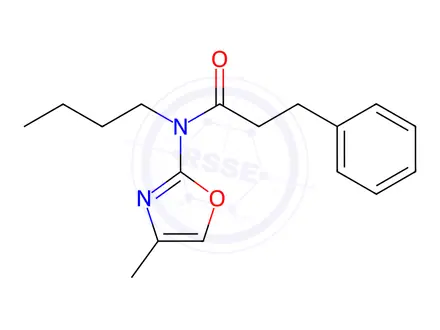 Chemical structure of N-Butyl-N-(4-methyloxazol-2-yl)-3-phenylpropanamide