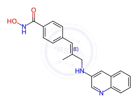 Chemical structure of N-Hydroxy-4-(2-methyl-3-(quinolin-3-ylamino)prop-1-en-1-yl)benzamide