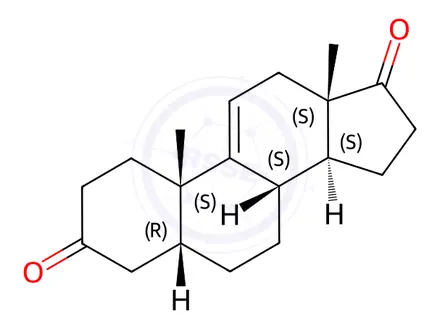 Chemical structure of 5β-Androst-9(11)-ene-3,17-dione