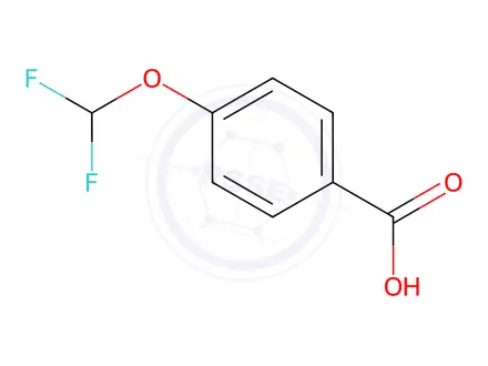Chemical structure of 4-(Difluoromethoxy)benzoic acid