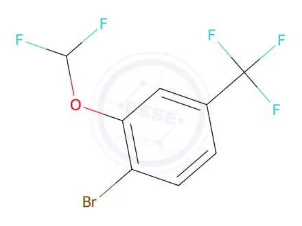 Chemical structure of 1-bromo-2-(difluoromethoxy)-4-(trifluoromethyl)benzene