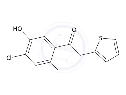 Chemical structure of 1-(4-Chloro-2,5-dihydroxyphenyl)-2-(thiophen-2-yl)ethanone