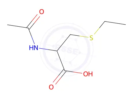 Chemical structure of N-Acetyl-S-ethyl-L-cysteine