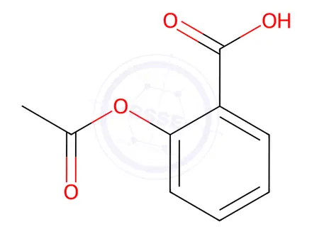 Chemical structure of Acetylsalicylic acid