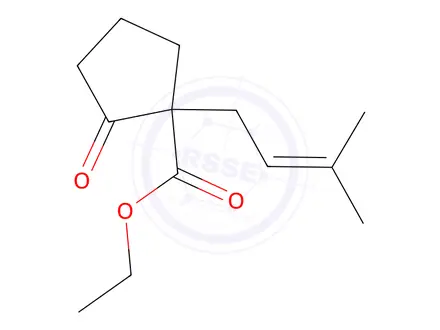 Chemical structure of Ethyl 1-(3-methylbut-2-en-1-yl)-2-oxocyclopentane-1-carboxylate