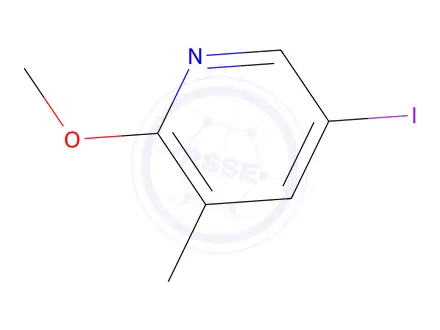 Chemical structure of 5-Iodo-2-methoxy-3-methylpyridine