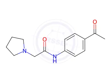 Chemical structure of N-(4-Acetylphenyl)-2-(pyrrolidin-1-yl)acetamide