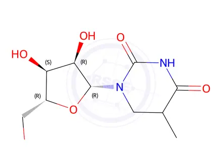 Chemical structure of 5,6-Dihydro-5-methyluridine
