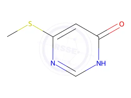 Chemical structure of 4(1H)-Pyrimidinone, 6-(methylthio)-(9CI)