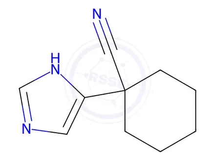 Chemical structure of 1-(1H-Imidazol-4-yl)cyclohexanecarbonitrile
