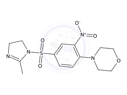 Chemical structure of 4-(4-((2-Methyl-4,5-dihydro-1H-imidazol-1-yl)sulfonyl)-2-nitrophenyl)morpholine
