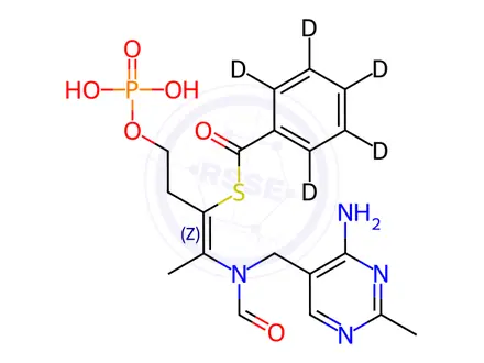 Chemical structure of Benfotiamine-d5