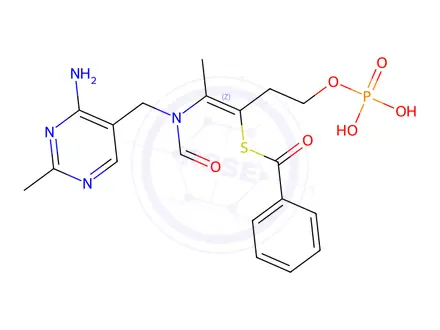 Chemical structure of Benfotiamine (S-Benzoylthiamine O-Monophosphate)