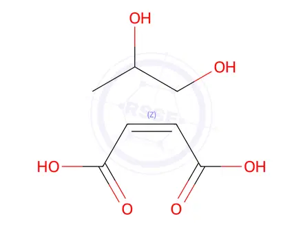 Chemical structure of 2-Butenedioic acid (Z)-, ester with 1,2-propanediol