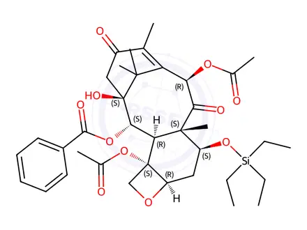 Chemical structure of 7-Triethylsilyl-13-oxobaccatin III