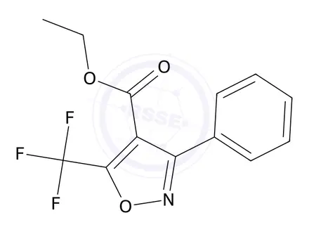 Chemical structure of Ethyl 3-phenyl-5-(trifluoromethyl)isoxazole-4-carboxylate, 97%