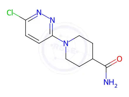 Chemical structure of 1-(6-Chloro-3-pyridazinyl)-4-piperidinecarboxamide