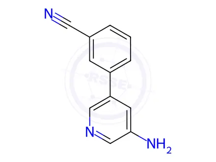Chemical structure of 3-(5-Aminopyridin-3-yl)benzonitrile