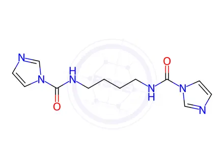 Chemical structure of 1H-Imidazole-1-carboxamide, N,N'-1,4-butanediylbis-